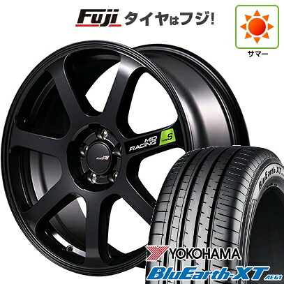 【新品国産車用5穴114.3】 夏タイヤ ホイール4本セット 215/60R17 ヨコハマ ブルーアース XT AE61 MID WHEELS MID RACING R07 タイプS 7J 17インチ(送料無料)