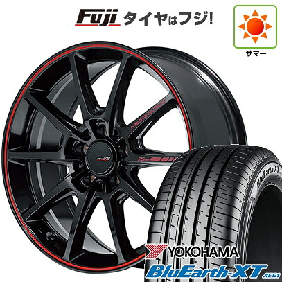 【新品国産車用5穴114.3】 夏タイヤ ホイール4本セット 215/60R17 ヨコハマ ブルーアース XT AE61 MID WHEELS MID RACING R25 Plus 7J 17インチ(送料無料)