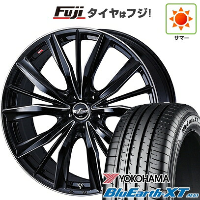 【新品国産車用5穴114.3】 夏タイヤ ホイール4本セット 215/60R17 ヨコハマ ブルーアース XT AE61 WEDS ウェッズ レオニス VX2 7J 17インチ(送料無料)｜フジコーポレーション