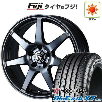 【新品国産車用5穴114.3】 夏タイヤ ホイール4本セット 225/50R18 ヨコハマ ブルーアース XT AE61 WEDS ウェッズ ライツレー KW 7.5J 18インチ(送料無料)|フジコーポレーション