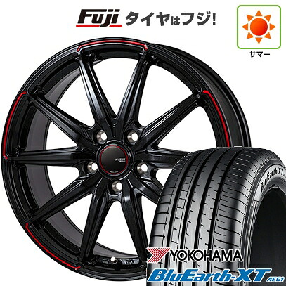 【新品国産車用5穴114.3】 夏タイヤ ホイール4本セット 215/60R17 ヨコハマ ブルーアース XT AE61 モンツァ JPスタイル R55 7J 17インチ(送料無料)