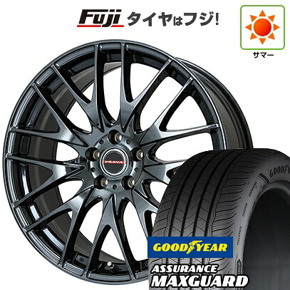 【新品国産車用5穴114.3】 夏タイヤ ホイール4本セット 225/45R19 グッドイヤー アシュアランス マックスガード(限定) ビッグウエイ レイシーン プラバ9M(BMC) 8J 19インチ(送料無料)