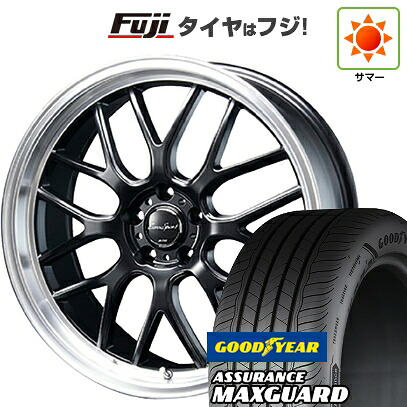 【新品国産車用5穴114.3】 夏タイヤ ホイール4本セット 225/45R19 グッドイヤー アシュアランス マックスガード(限定) ブレスト ユーロスポーツ タイプ805 セミグロスブラック 8.5J 19インチ(送料無料)