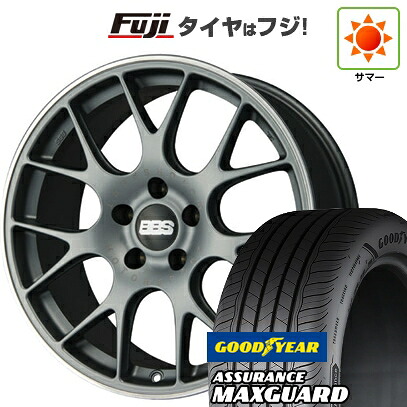 【新品国産車用5穴114.3】 夏タイヤ ホイール4本セット 225/45R19 グッドイヤー アシュアランス マックスガード(限定) BBS GERMANY CH-R サテンチタニウム 8J 19インチ(送料無料)