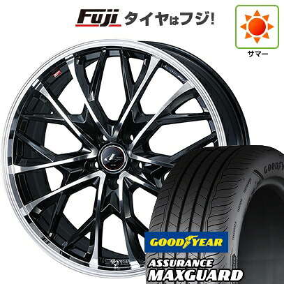 【新品国産車用5穴114.3】 夏タイヤ ホイール4本セット 225/45R19 グッドイヤー アシュアランス マックスガード(限定) WEDS ウェッズ レオニス MV 7.5J 19インチ(送料無料)
