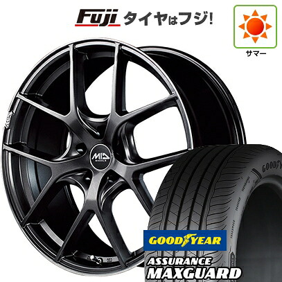 【新品国産車用5穴114.3】 夏タイヤ ホイール4本セット 225/45R19 グッドイヤー アシュアランス マックスガード(限定) MID WHEELS MID EXCLUSIVE 025F 8J 19インチ(送料無料)