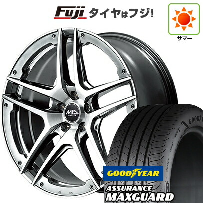 【新品国産車用5穴114.3】 夏タイヤ ホイール4本セット 225/45R19 グッドイヤー アシュアランス マックスガード(限定) MID WHEELS MID EXCLUSIVE 025SV 7.5J 19インチ(送料無料)