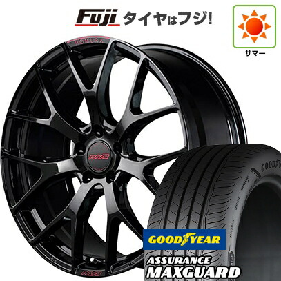 【新品国産車用5穴114.3】 夏タイヤ ホイール4本セット 225/45R19 グッドイヤー アシュアランス マックスガード(限定) RAYS レイズ ホムラ 2X7FT SPEC-M 7J 19インチ(送料無料)