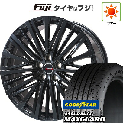 【新品国産車用5穴114.3】 夏タイヤ ホイール4本セット 225/45R19 グッドイヤー アシュアランス マックスガード(限定) プレミックス MER-V グロスブラック 8J 19インチ(送料無料)