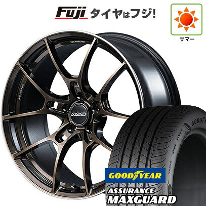 【新品国産車用5穴114.3】 夏タイヤ ホイール4本セット 225/45R19 グッドイヤー アシュアランス マックスガード(限定) RAYS レイズ ボルクレーシング G025 SZ EDITION 8J 19インチ(送料無料)
