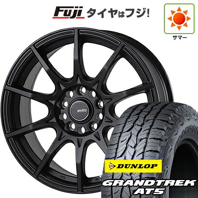 【新品】RAV4(アドベンチャー) 夏タイヤ ホイール4本セット 245/65R17 ダンロップ グラントレック AT5 ゴジゲン ブラックマン G I 7J 17インチ(送料無料)
