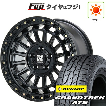 【新品】デリカD5 夏タイヤ ホイール4本セット 215/70R16 ダンロップ グラントレック AT5 MLJ エクストリームJ XJ08 7J 16インチ(送料無料)