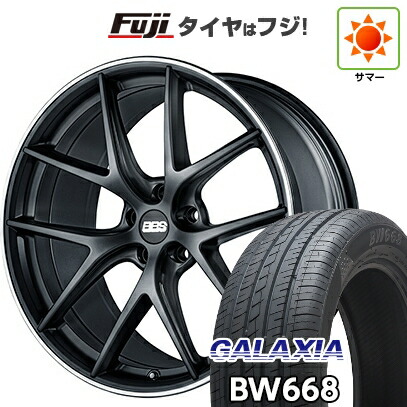 【新品国産車用5穴114.3】 夏タイヤ ホイール4本セット 235/55R19 ギャラクシア BW668(限定) BBS GERMANY CI-R サテンブラック 8.5J 19インチ(送料無料)