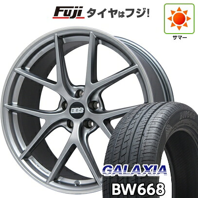 【新品国産車用5穴114.3】 夏タイヤ ホイール4本セット 235/55R19 ギャラクシア BW668(限定) BBS GERMANY CI-R プラチナムシルバー 8.5J 19インチ(送料無料)