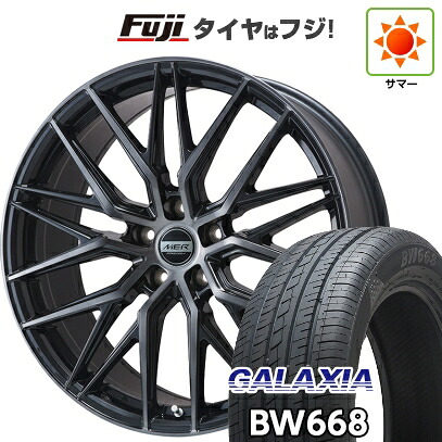 【新品国産車用5穴114.3】 夏タイヤ ホイール4本セット 225/55R19 ギャラクシア BW668(限定) プレミックス MER XMESH ブラッククリア 8J 19インチ(送料無料)