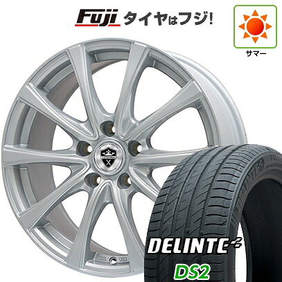 【新品国産車用5穴100】 夏タイヤ ホイール4本セット 205/50R17 デリンテ DS2(限定) エルベ エステローザ FSV シルバー 7J 17インチ(送料無料)