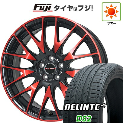【新品国産車用5穴114.3】 夏タイヤ ホイール4本セット 245/40R20 デリンテ DS2(限定) ビッグウエイ レイシーン プラバ9M(レッドクリア) 8.5J 20インチ(送料無料)