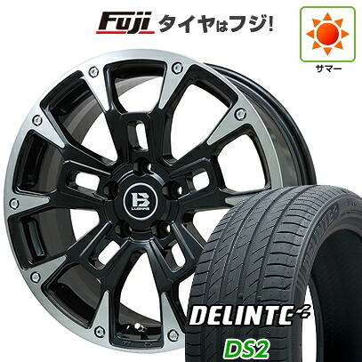 【新品国産車用5穴114.3】 夏タイヤ ホイール4本セット 215/50R18 デリンテ DS2(限定) ビッグウエイ B-LUGNAS BRD(ブラックポリッシュ/ブラッククリア) 7.5J 18インチ(送料無料)