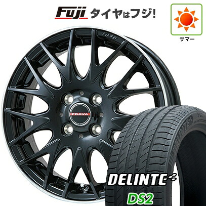 【新品】シエンタ 2022- 夏タイヤ ホイール4本セット 185/65R15 デリンテ DS2(限定) ビッグウエイ レイシーン プラバ9MJrII グロスブラック/リムポリッシュ 6J 15インチ(送料無料)