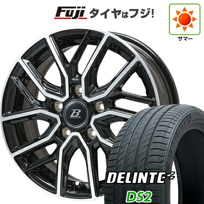 【新品】フリード 5穴/114 夏タイヤ ホイール4本セット 185/65R15 デリンテ DS2(限定) ブランドルライン ヴァレーゼ ブラックポリッシュ 5.5J 15インチ(送料無料)｜フジコーポレーション