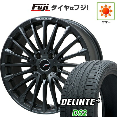【新品国産車用5穴114.3】 夏タイヤ ホイール4本セット 245/40R20 デリンテ DS2(限定) レアマイスター LF-FORCE マットブラック(平座ナット) 8J 20インチ(送料無料)