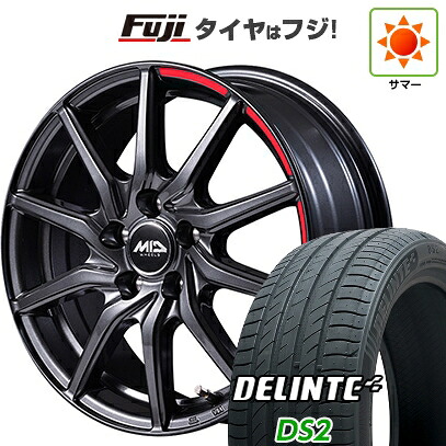 【新品国産車用5穴114.3】 夏タイヤ ホイール4本セット 205/65R15 デリンテ DS2(限定) MID WHEELS RX810 アクティブブラック 6J 15インチ(送料無料)