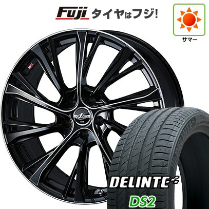 【新品国産車用5穴114.3】 夏タイヤ ホイール4本セット 245/45R19 デリンテ DS2(限定) WEDS ウェッズ レオニス JG BK/SCマシニング 8J 19インチ(送料無料)