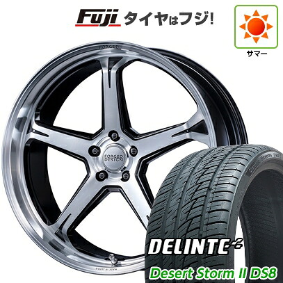【新品国産車用5穴114.3】 夏タイヤ ホイール4本セット 225/35R20 デリンテ デザートストームII DS8(限定) エムズスピード FORGEDデザイン 888 8.5J 20インチ(送料無料)