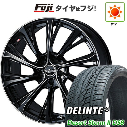 【新品国産車用5穴114.3】 夏タイヤ ホイール4本セット 225/35R20 デリンテ デザートストームII DS8(限定) WEDS ウェッズ レオニス JG BK/SCマシニング 8.5J 20インチ(送料無料)|フジコーポレーション