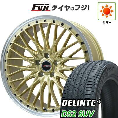 【新品国産車用5穴114.3】 夏タイヤ ホイール4本セット 255/45R20 デリンテ DS2 SUV(限定) プレミックス MER PROMESH ゴールド/リムポリッシュ 8.5J 20インチ(送料無料)