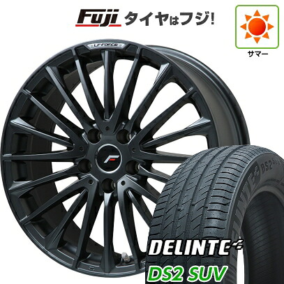 【新品国産車用5穴114.3】 夏タイヤ ホイール4本セット 255/45R20 デリンテ DS2 SUV(限定) レアマイスター LF-FORCE マットブラック(平座ナット) 8J 20インチ(送料無料)
