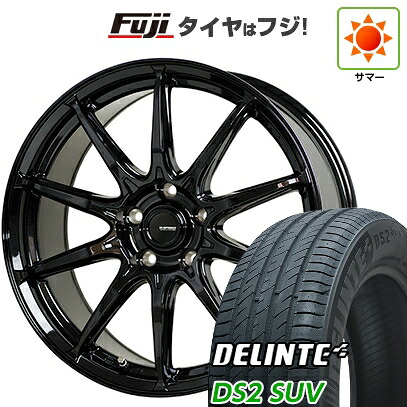 【新品国産車用5穴114.3】 夏タイヤ ホイール4本セット 225/55R18 デリンテ DS2 SUV(限定) ホットスタッフ ジースピード G-05 7J 18インチ(送料無料)|フジコーポレーション