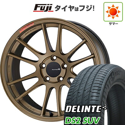 【新品国産車用5穴114.3】 夏タイヤ ホイール4本セット 225/55R18 デリンテ DS2 SUV(限定) ENKEI エンケイ Racing Revolution GTC01 RR チタニウムゴールド 8J 18インチ(送料無料) 118,200円