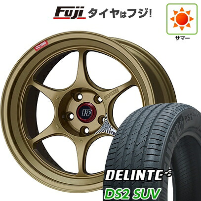 【新品国産車用5穴114.3】 夏タイヤ ホイール4本セット 225/60R18 デリンテ DS2 SUV(限定) ENKEI エンケイ PerformanceLine PF06 ゴールド 8J 18インチ(送料無料)|フジコーポレーション