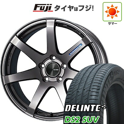 【新品国産車用5穴114.3】 夏タイヤ ホイール4本セット 225/55R18 デリンテ DS2 SUV(限定) ENKEI エンケイ PerformanceLine PF07 8J 18インチ(送料無料)