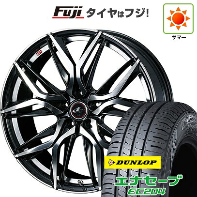 【新品国産車用5穴114.3】 夏タイヤ ホイール4本セット 215/60R17 ダンロップ エナセーブ EC204 WEDS ウェッズ レオニス LM 7J 17インチ(送料無料)