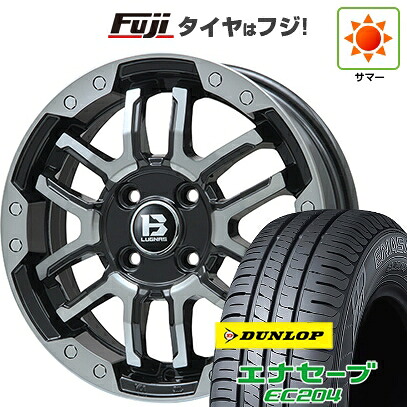 【新品国産車用5穴114.3】 夏タイヤ ホイール4本セット 205/60R16 ダンロップ エナセーブ EC204 ビッグウエイ B-LUGNAS FRD(ブラックポリッシュ/ブラッククリア) 6.5J 16インチ(送料無料)