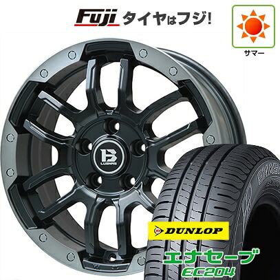 【新品国産車用5穴114.3】 夏タイヤ ホイール4本セット 215/60R17 ダンロップ エナセーブ EC204 ビッグウエイ B-LUGNAS FRD(マットブラック/ブラッククリアリム) 7J 17インチ(送料無料)|フジコーポレーション