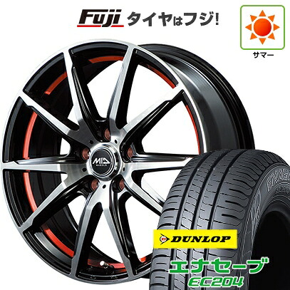 【新品国産車用5穴114.3】 夏タイヤ ホイール4本セット 215/60R17 ダンロップ エナセーブ EC204 MID WHEELS RX-02 7J 17インチ(送料無料)