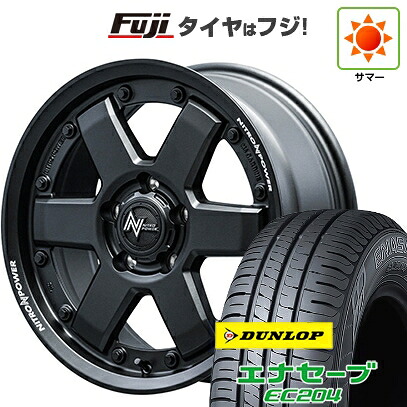 【新品国産車用5穴114.3】 夏タイヤ ホイール4本セット 215/60R17 ダンロップ エナセーブ EC204 MID WHEELS NITRO POWER M6 カービン 7J 17インチ(送料無料)