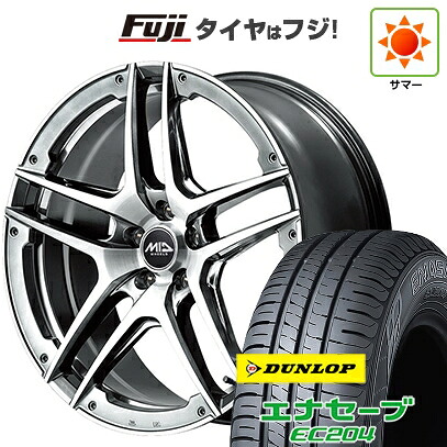 【新品国産車用5穴114.3】 夏タイヤ ホイール4本セット 215/60R17 ダンロップ エナセーブ EC204 MID WHEELS MID EXCLUSIVE 025SV 7J 17インチ(送料無料)