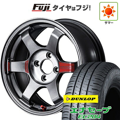 【新品国産車用5穴114.3】 夏タイヤ ホイール4本セット 215/60R17 ダンロップ エナセーブ EC204 RAYS レイズ ボルクレーシング TE37 サーガ SL 7.5J 17インチ(送料無料)