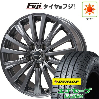 【新品国産車用5穴114.3】 夏タイヤ ホイール4本セット 215/60R17 ダンロップ エナセーブ EC204 トピー シビラ NEXT W-5 ディープグレー【限定】 7J 17インチ(送料無料)