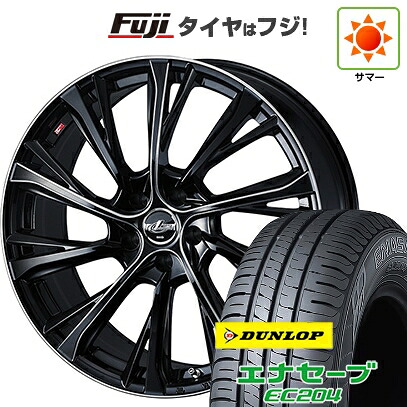 【新品国産車用5穴114.3】 夏タイヤ ホイール4本セット 215/60R17 ダンロップ エナセーブ EC204 WEDS ウェッズ レオニス JG BK/SCマシニング 7J 17インチ(送料無料)｜フジコーポレーション