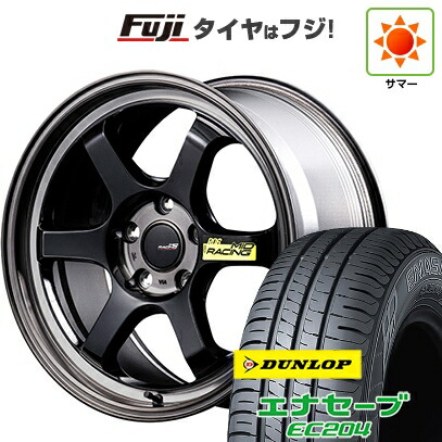 【新品国産車用5穴100】 夏タイヤ ホイール4本セット 215/45R17 ダンロップ エナセーブ EC204 MID WHEELS MID RACING R06 7.5J 17インチ(送料無料)