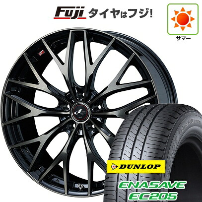【新品国産車用5穴114.3】 夏タイヤ ホイール4本セット 205/60R16 ダンロップ エナセーブ EC205 WEDS ウェッズ レオニス MX 6.5J 16インチ(送料無料)|フジコーポレーション