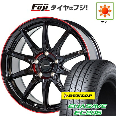 【新品国産車用5穴100】 夏タイヤ ホイール4本セット 215/45R17 ダンロップ エナセーブ EC205 ホットスタッフ ジースピード P-05R 7J 17インチ(送料無料)|フジコーポレーション