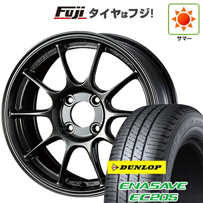 【新品国産車用5穴100】 夏タイヤ ホイール4本セット 215/45R17 ダンロップ エナセーブ EC205 WEDS ウェッズスポーツ TC-105X 7.5J 17インチ(送料無料)