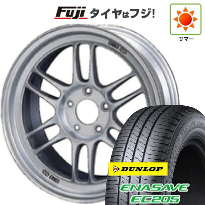 【新品国産車用5穴100】 夏タイヤ ホイール4本セット 215/45R17 ダンロップ エナセーブ EC205 ENKEI エンケイ Racing RP-F1 7.5J 17インチ(送料無料)|フジコーポレーション