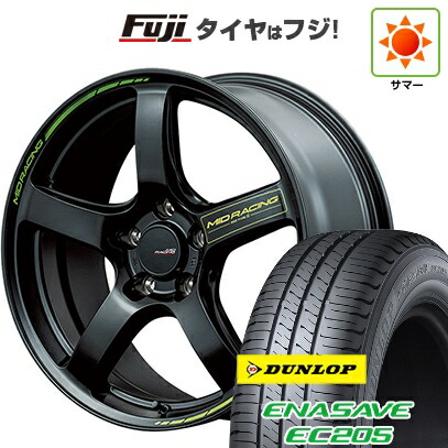 【新品国産車用5穴100】 夏タイヤ ホイール4本セット 205/50R17 ダンロップ エナセーブ EC205 MID WHEELS MID RACING R50 タイプS 7J 17インチ(送料無料) 90,310円